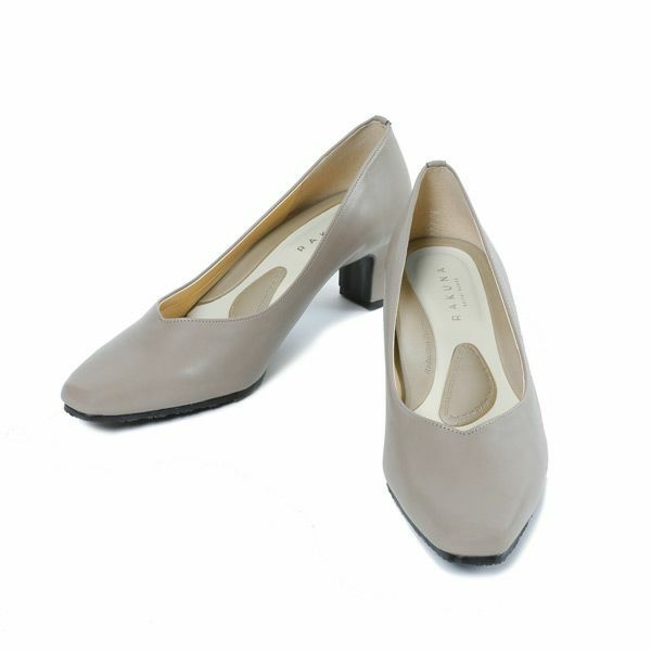 165【新品】RAKUNA ラクナ 整体 パンプス レザー グレージュ 24 RAKUNA(ラクナ) カラー整体パンプス | OUT | RAKUNA(ラクナ
